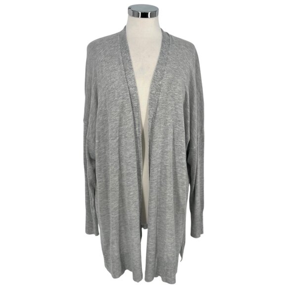 Nine West Open Front Gray Cardigan Sweater Lightweight Knit Size 1X - Picture 1 of 9